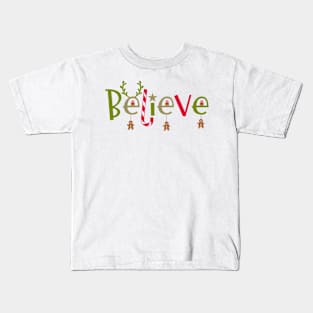 Christmas quotes with gingerbread cookie Kids T-Shirt